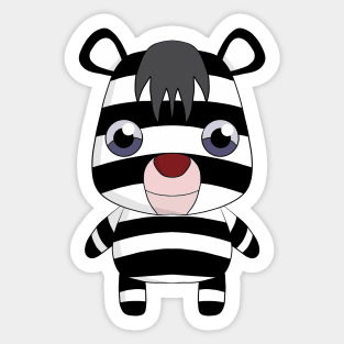 A docile zebra Sticker